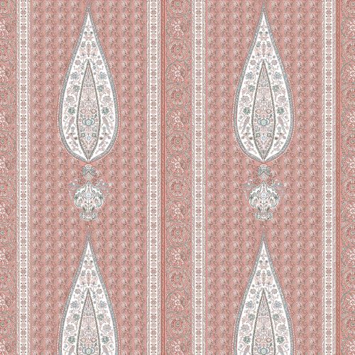 LCT-1191-006 Tela Indira Rosa de Gaston y Daniela. Coleccion de Lorenzo Castillo. Diseño etnico sofisticado para tapiceria y cortinas. Decoracion de interiores
