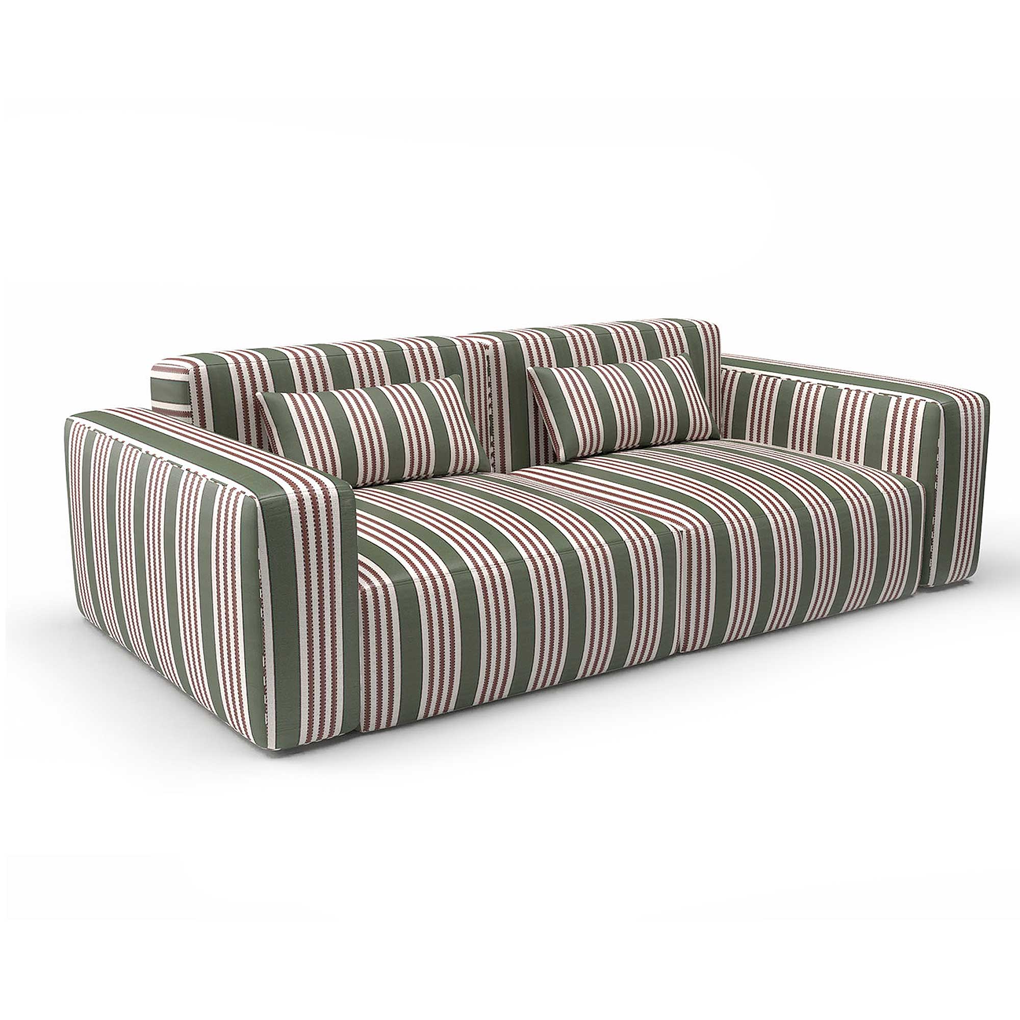 LCT-1182-004 Tela Ota Verde de Gaston y Daniela. Diseño estampado para tapiceria y cortinas. Decoracion de interiores. Sofa
