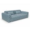 LCT-1183-003 Tela Damero azul de Gaston y Daniela. Diseño geometrico para tapiceria y cortinas. Decoracion de interiores. Sofa