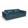 LCT-1183-004 Tela Damero azul oscuro de Gaston y Daniela. Diseño geometrico para tapiceria y cortinas. Decoracion de interiores. Sofa