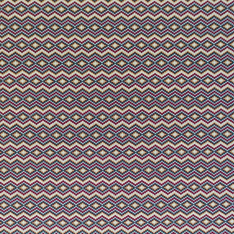 GDT-5719-002 Tela Caucaso oro burdeos marco polo gastón y daniela geométrico étnico tapicería decoración cortinas casa plana