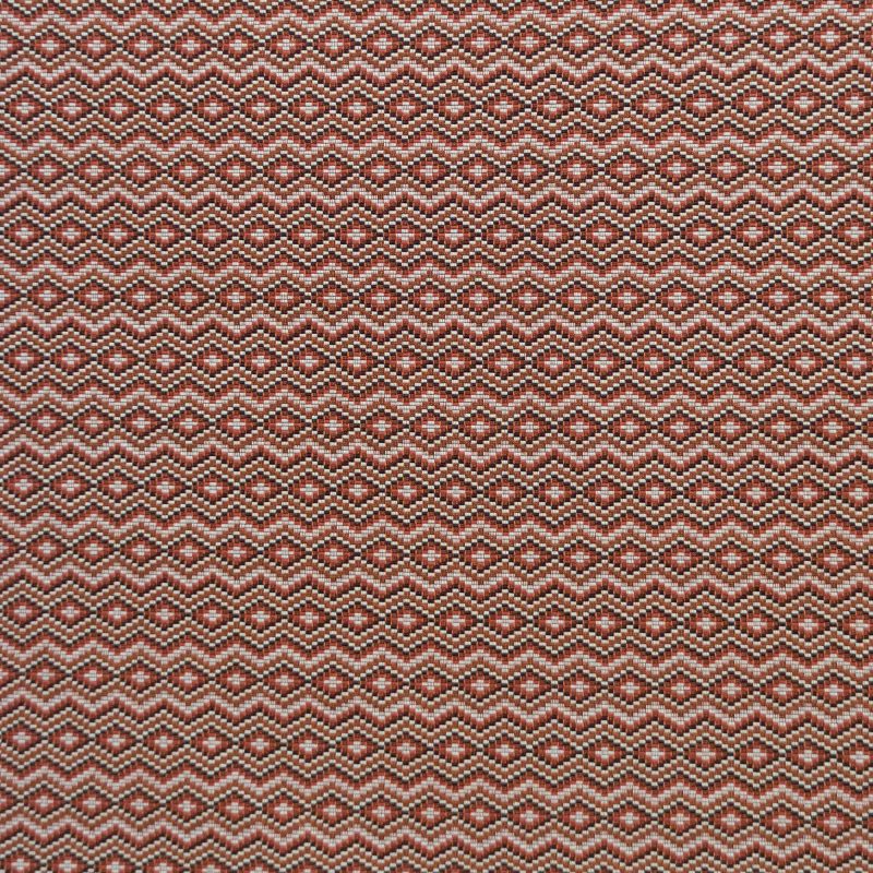 GDT-5719-005 Tela Caucaso teja marco polo gastón y daniela geométrico étnico tapicería decoración cortinas casa plana
