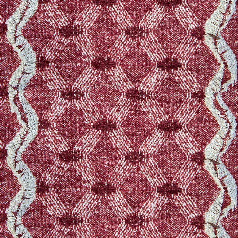 GDT-5722-003 Tela Sevan rojo marco polo gastón y daniela étnico rayas tapicería decoración cortinas casa