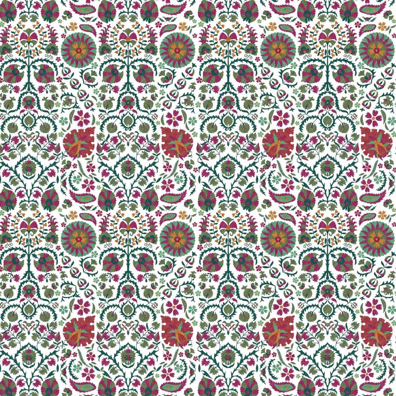 GDT-5730-001 Tela capadocia teja verde marco polo gastón y daniela étnico floral geométrico exterior tapicería decoracion outdoor