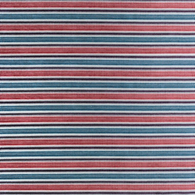 GDT-5780-004 Tela Assos rojo y azul de Gastón y Daniela. Diseño étnico y geométrico para tapiceria. Decoración de interiores.