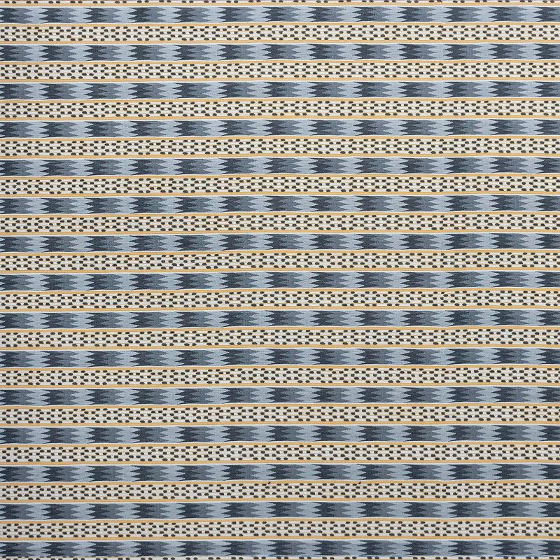 GDT-5788-004 Tela Efeso negro y ocre de gaston y daniela con diseño étnico para tapiceria. Decoracion de interiores