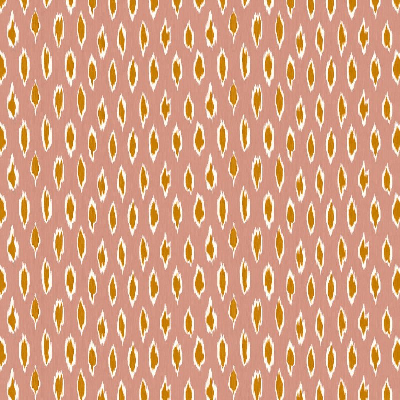 GDT-5794-002 Tela Hali ocre y Rosa de Gaston y Daniela. Estampado de algodon con diseño geometrico para tapiceria y cortinas. Decoracion de interiores.