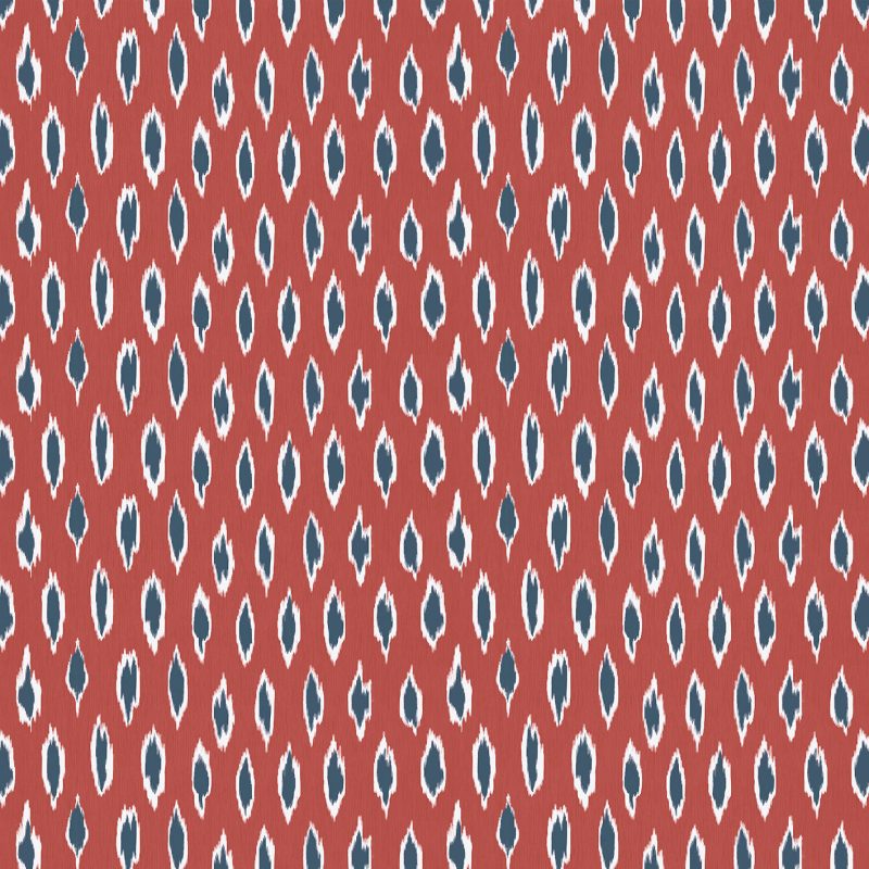 GDT-5794-004 Tela Hali tomate de Gaston y Daniela. Estampado de algodon con diseño geometrico para tapiceria y cortinas. Decoracion de interiores.