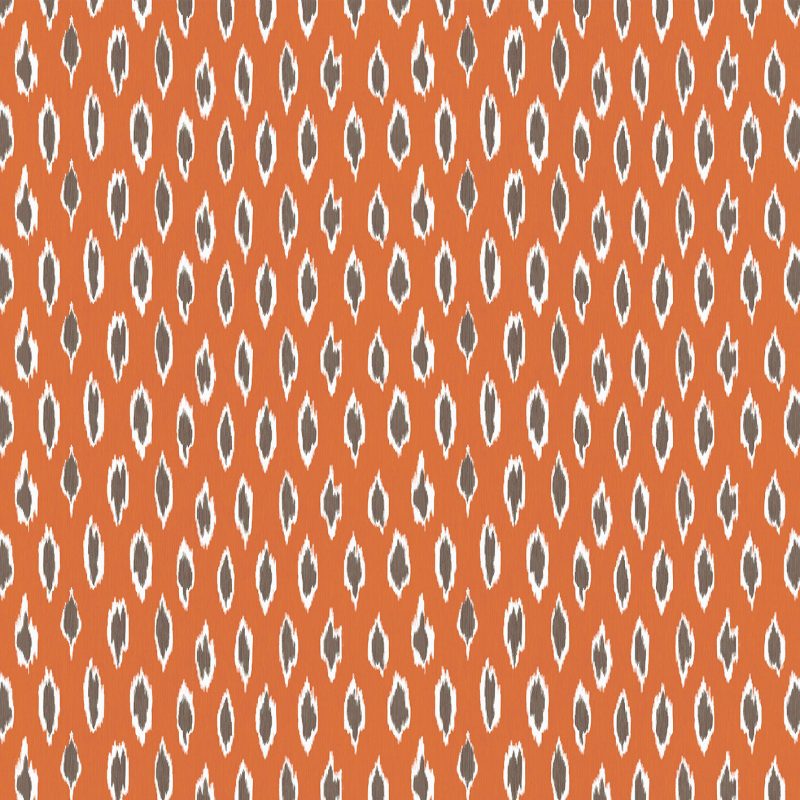 GDT-5794-005 Tela Hali naranja de Gaston y Daniela. Estampado de algodon con diseño geometrico para tapiceria y cortinas. Decoracion de interiores.