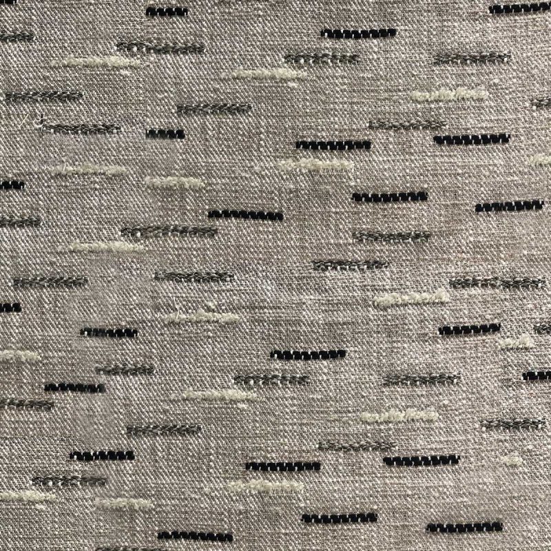 Tela Jun negro Japón Gastón y Daniela lino rayas étnico decoración GDT-5646-002
