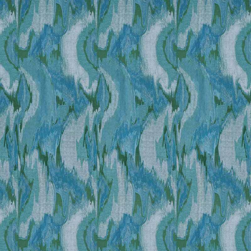 LCT-1163-002 Tela Turqueta Azul Verde de Gaston y Daniela. Coleccion de Lorenzo Castillo. Estampado con diseño abstracto para cortinas en color azul y verde. Decoracion de interiores