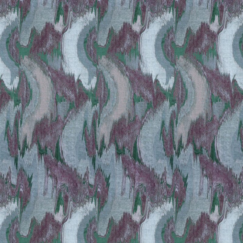 LCT-1163-005 Tela Turqueta Vino y verde de Gaston y Daniela. Coleccion de Lorenzo Castillo. Estampado con diseño abstracto para cortinas en color burdeos y verdes. Decoracion de interiores