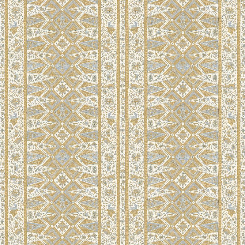 LCT-1190-001 Tela Nirvana Mostaza de Gaston y Daniela. Coleccion de Lorenzo Castillo. Diseño etnico sofisticado para tapiceria y cortinas. Decoracion de interiores