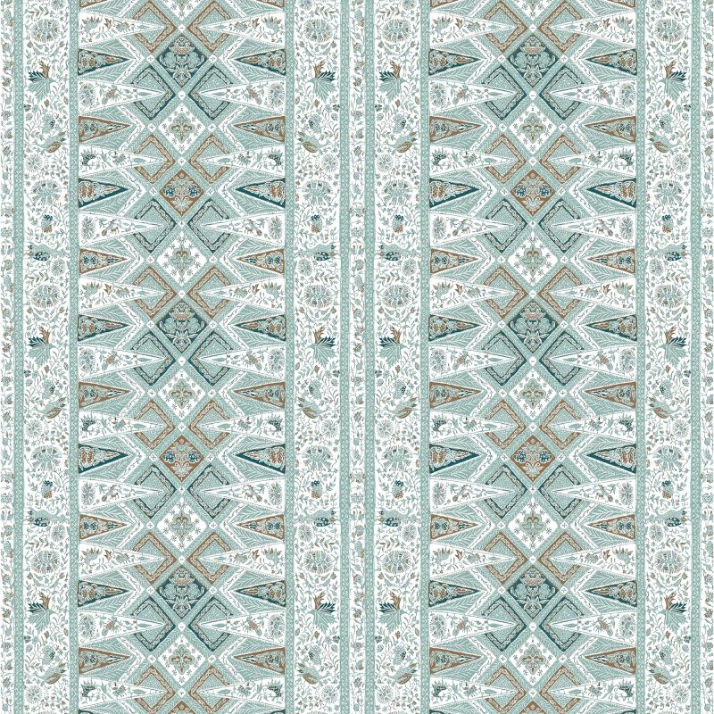 LCT-1190-006 Tela Nirvana Agua de Gaston y Daniela. Coleccion de Lorenzo Castillo. Diseño etnico sofisticado para tapiceria y cortinas. Decoracion de interiores