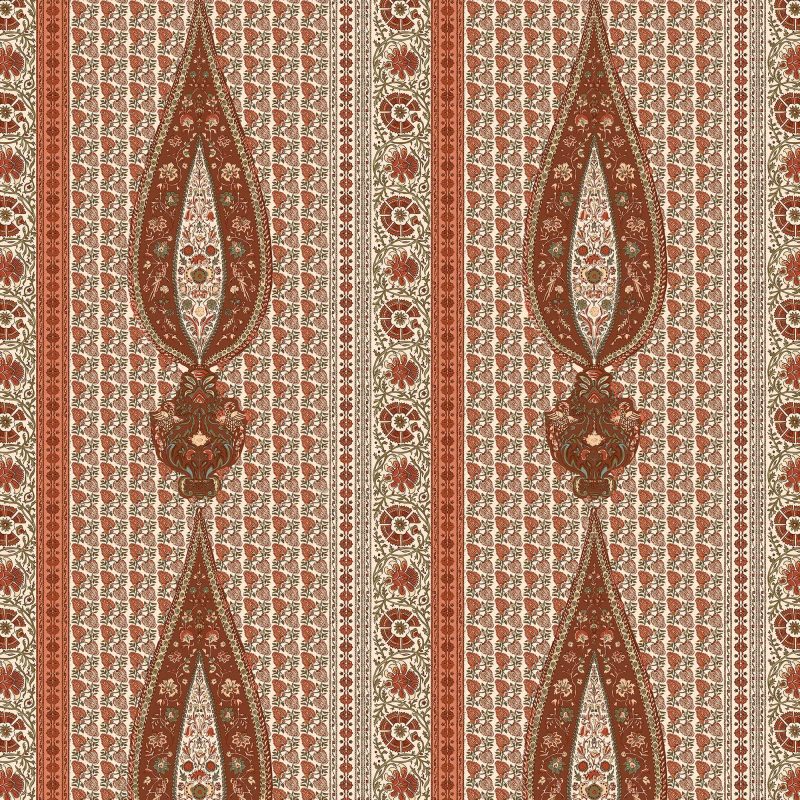 LCT-1191-007 Tela Indira Arcilla de Gaston y Daniela. Coleccion de Lorenzo Castillo. Diseño etnico sofisticado para tapiceria y cortinas. Decoracion de interiores