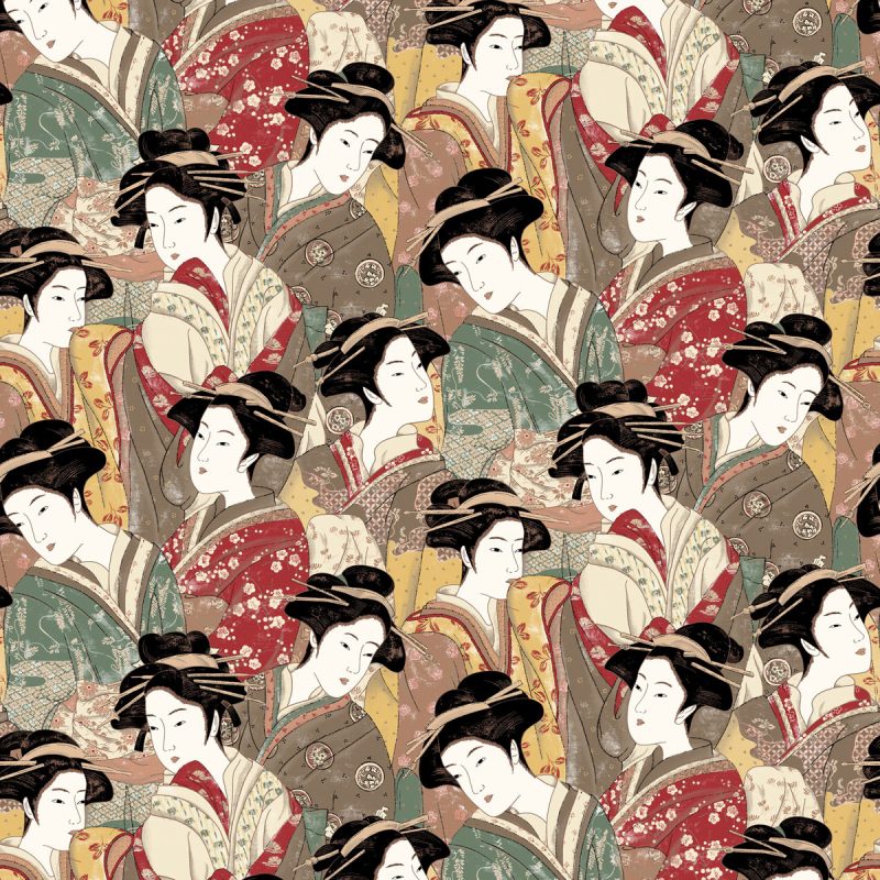 Tela Matsuyama Multi japón gastón y daniela oriental decoración GDT-1597-002