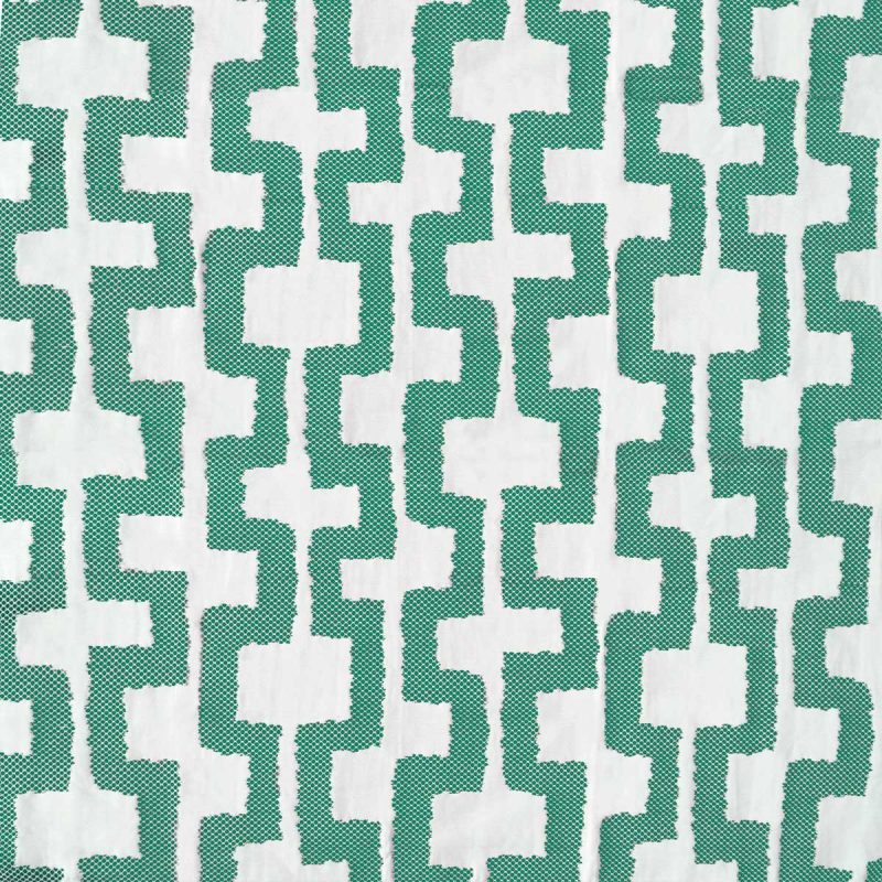 Tela Ryu verde Japón Gastón y Daniela geométrico decoración GDT-5628-004