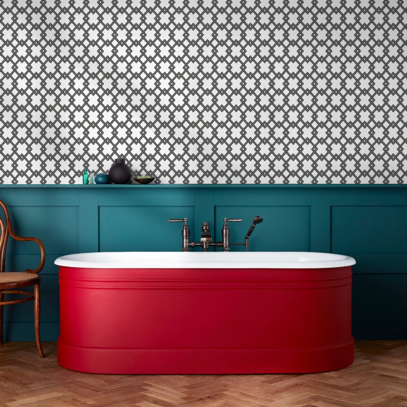 Papel pintado Bound Gris colección Librería Gastón y Daniela geométrico papel tejido no tejido decoración casa dormitorio salón baño cocina
