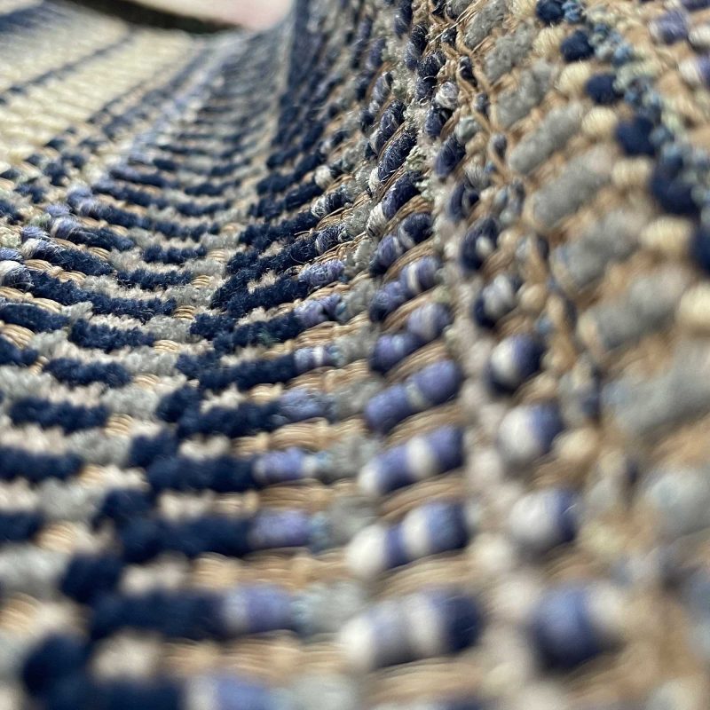 Tela Hernan Azul Gastón y Daniela textura tapicería decoración salón detalle