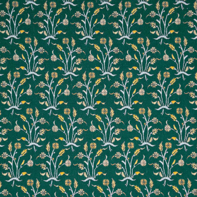 Tela qurtuba verde lorenzo castillo gastón y daniela hesperia flores decoración tapizar
