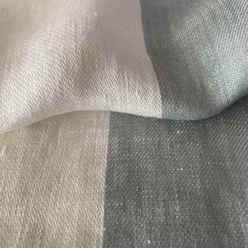 Tela Burano azul Gastón y Daniela visillo lino rayas cortinas decoración casa