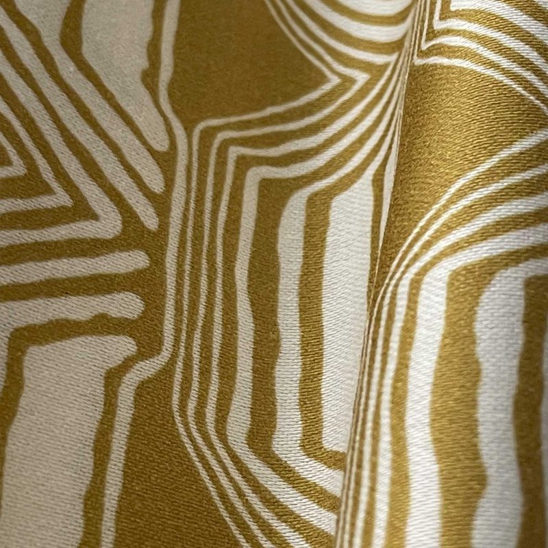 Tela Dunas ocre amarillo Gastón y Daniela estampado geométrico 100% algodón tapicería decoración casa