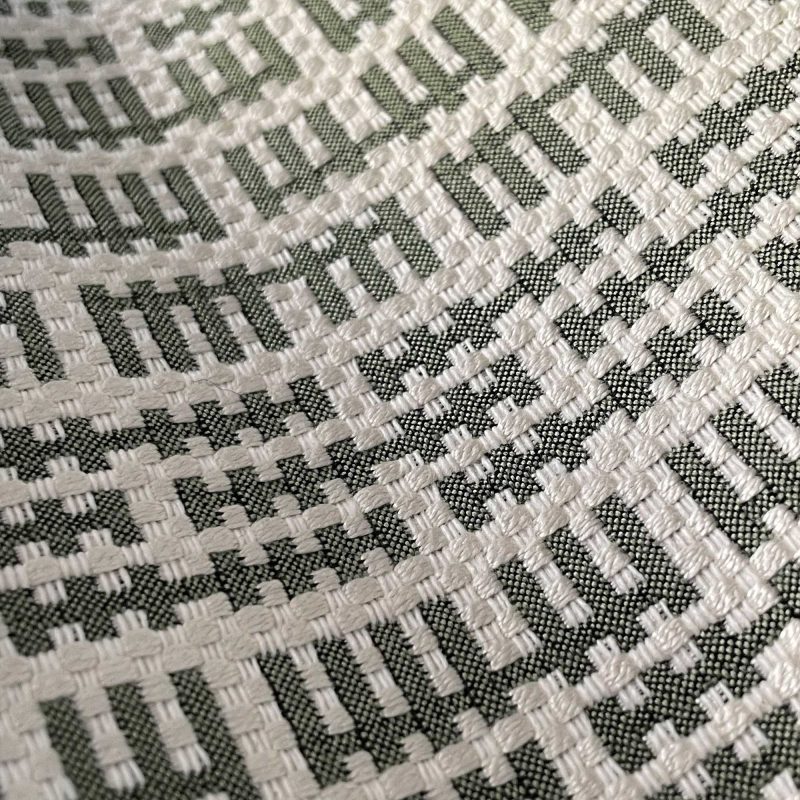 Tela Tiñana verde Gastón y Daniela colección Lorenzo Castillo jacquard geométrico tapicería decoración casa
